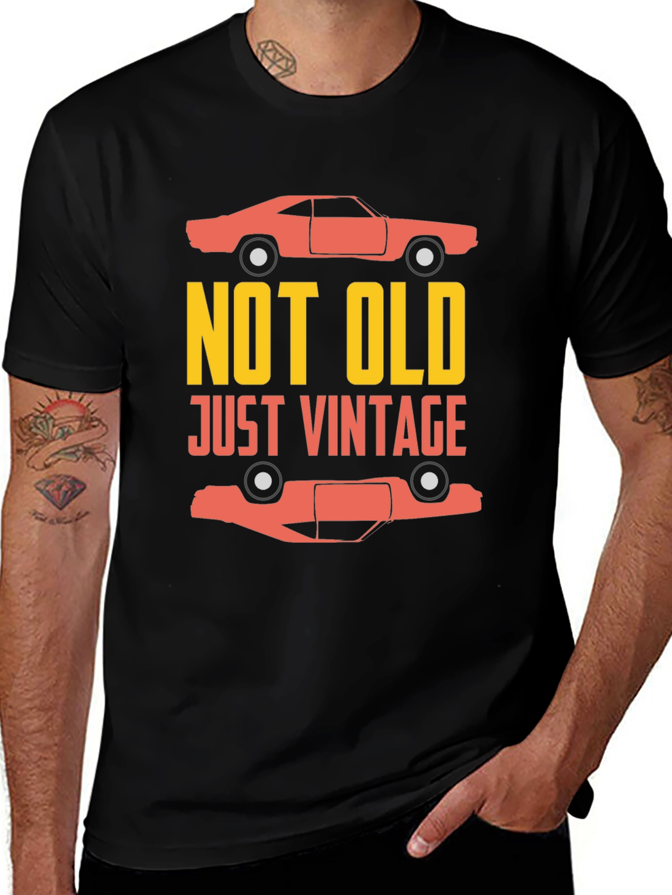 Vintage Car Graphic T-Shirt - Not Old Just Vintage