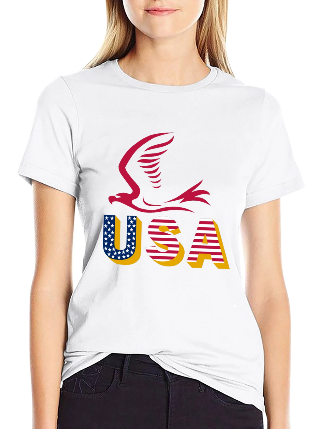 USA Eagle Graphic Tee - Patriotic Style