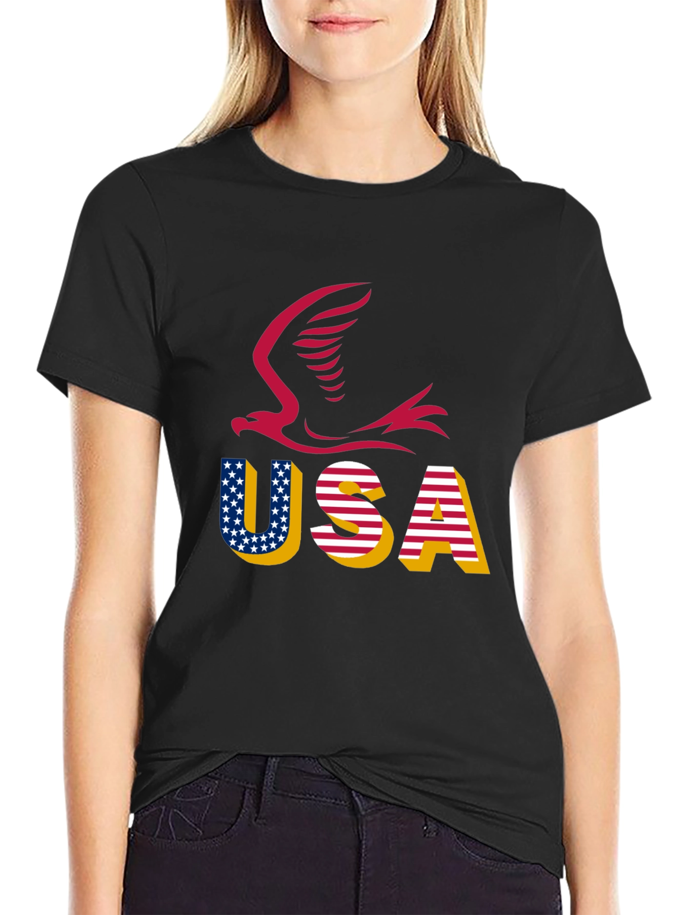 USA Eagle Graphic Tee - Patriotic Style