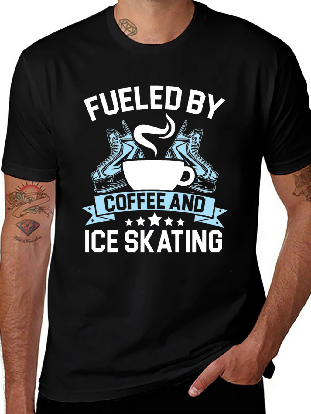 Fueled By Coffee & Ice Skating T-Shirt