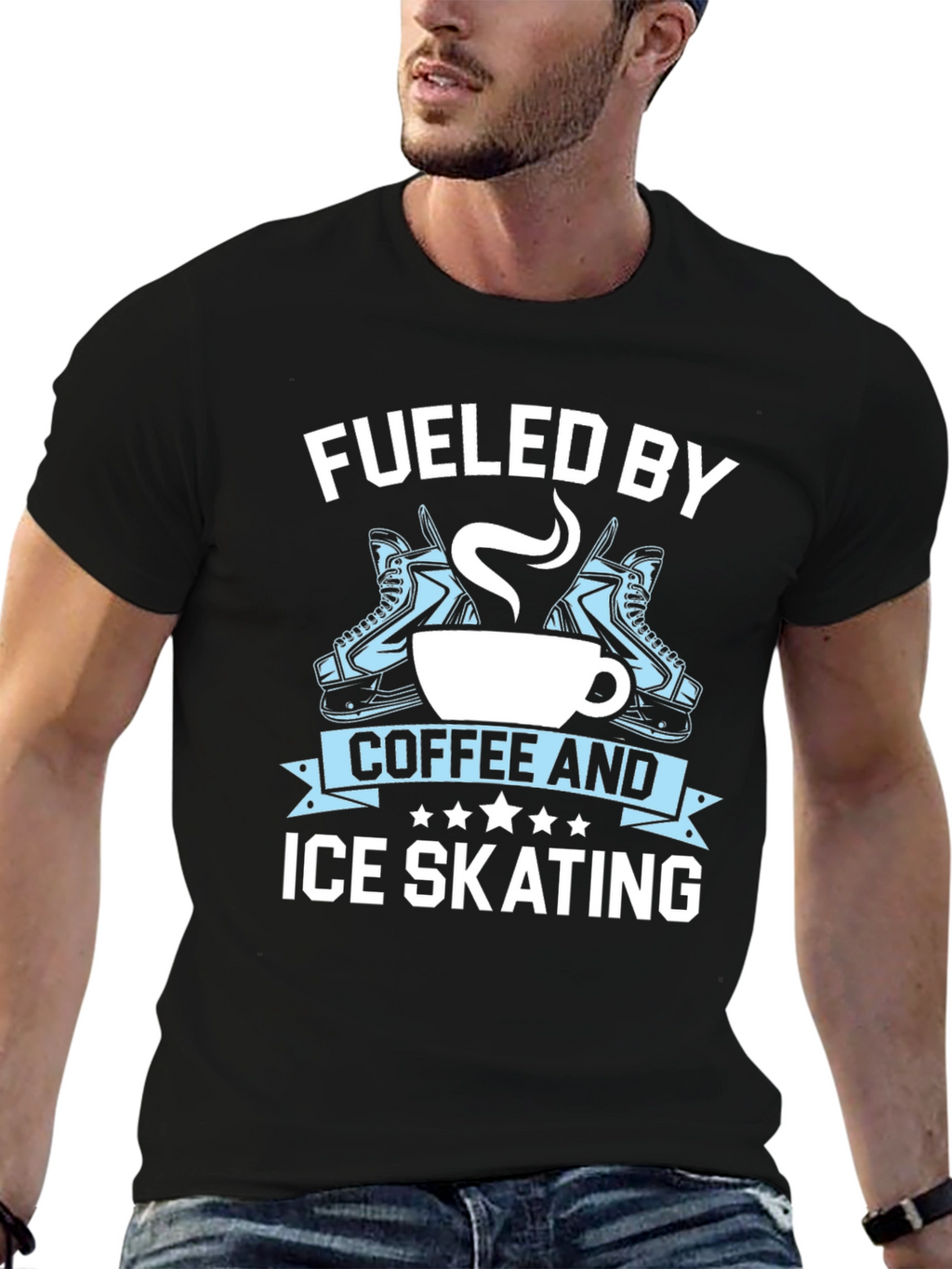 Fueled By Coffee & Ice Skating T-Shirt