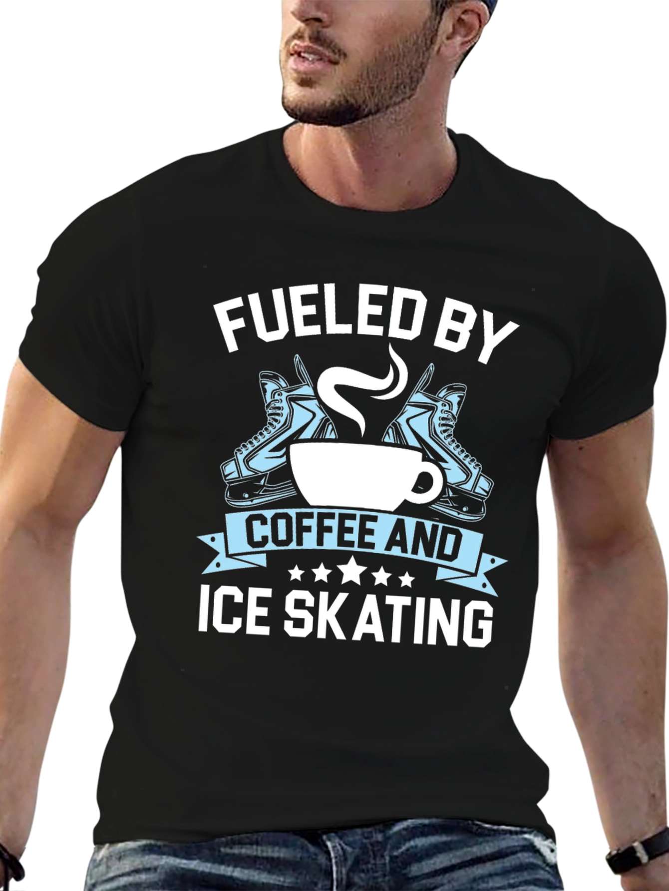 Fueled By Coffee & Ice Skating T-Shirt