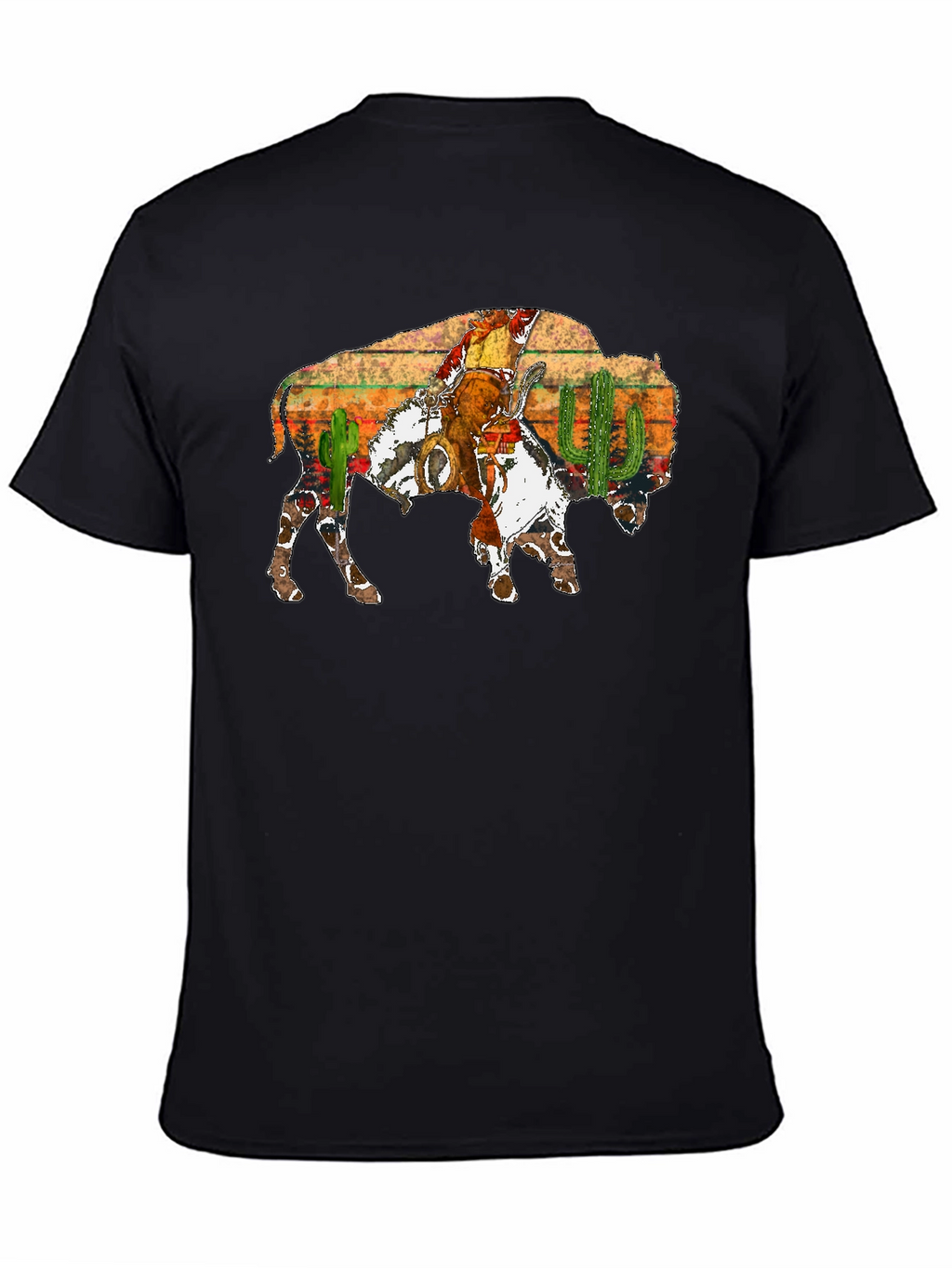 Buffalo Cowboy Graphic Tee - Western Style Shirt