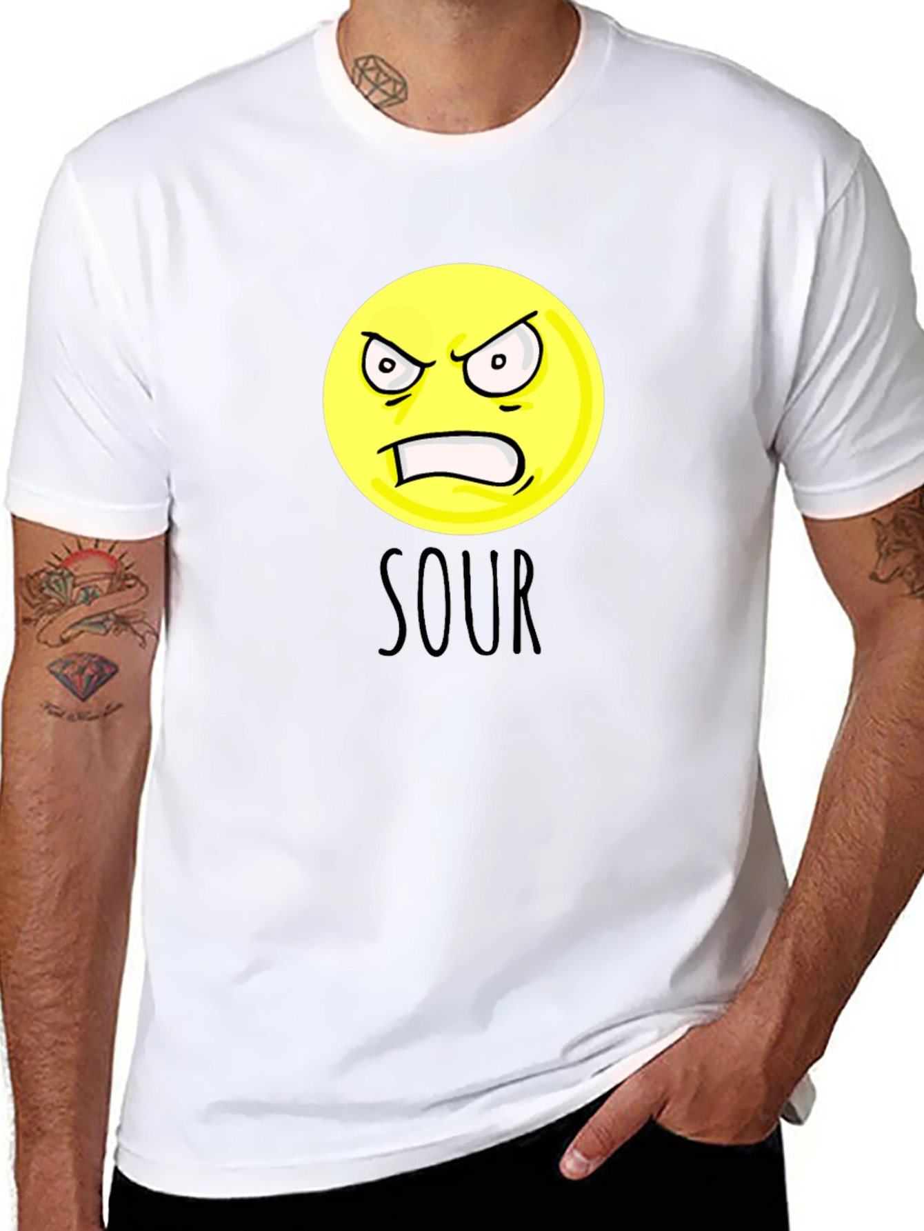 Sour Emoji Graphic T-Shirt - Unisex Cotton Tee