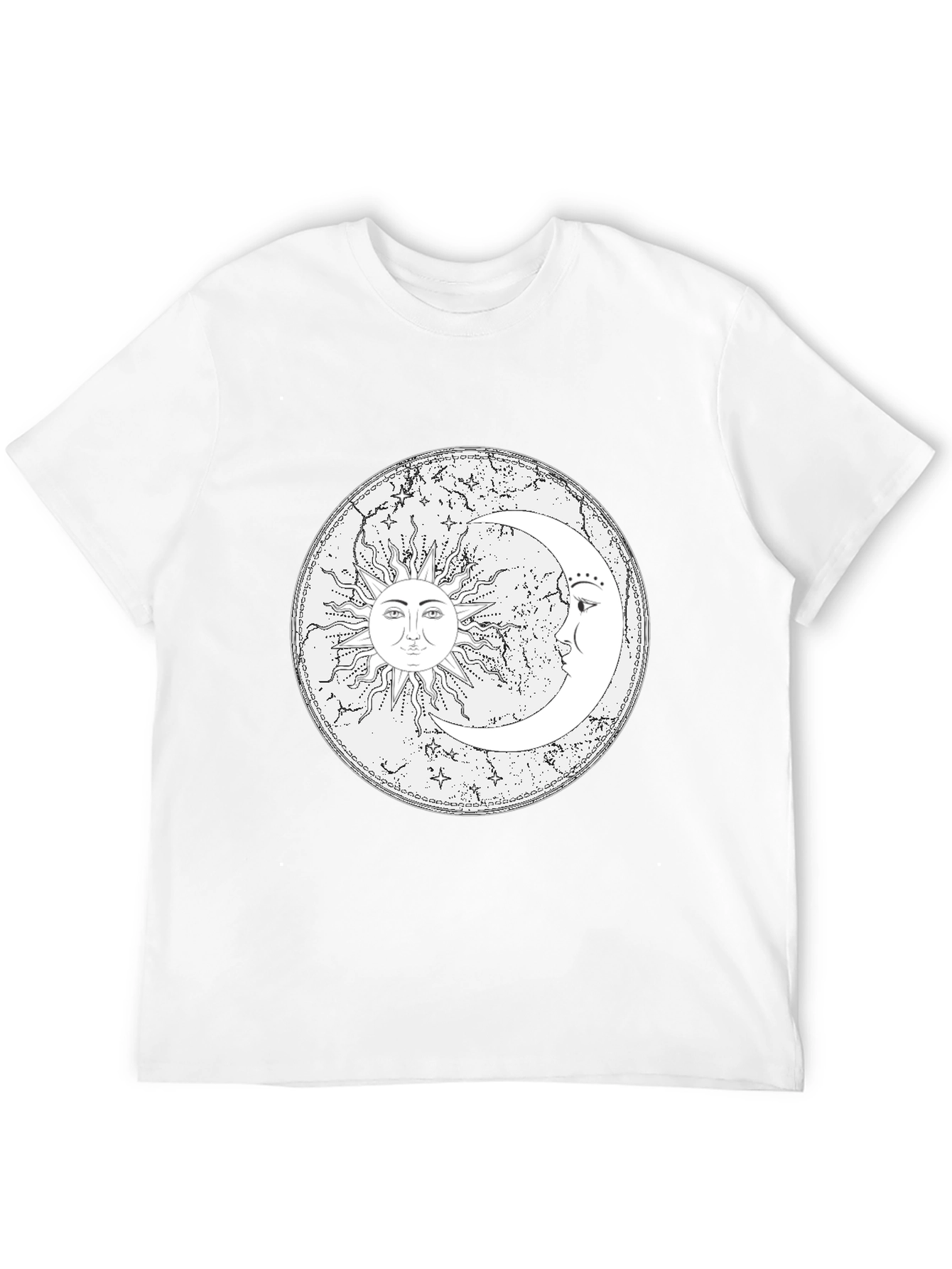 Sun & Moon Graphic Tee - Celestial Design