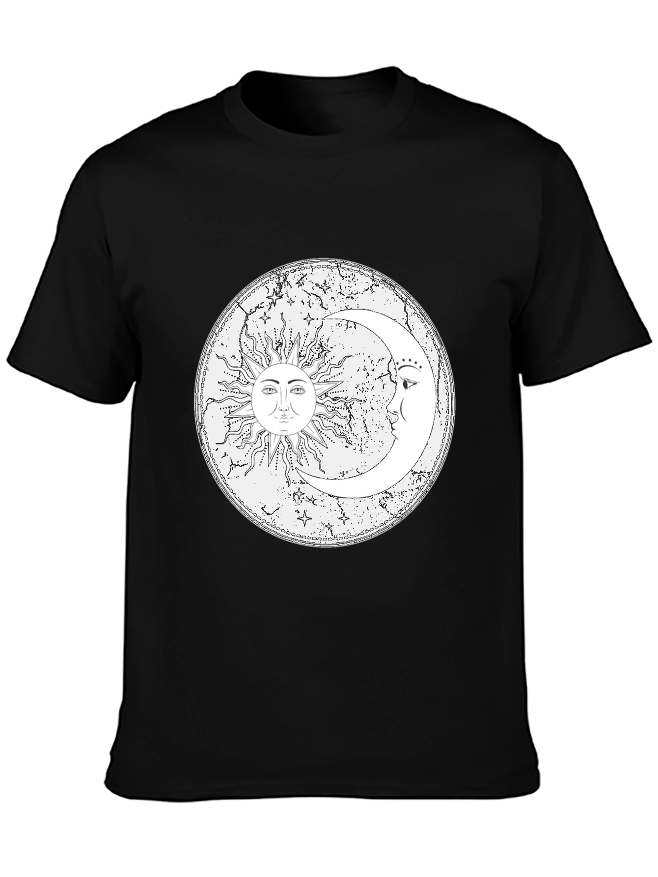 Sun & Moon Graphic Tee - Celestial Design