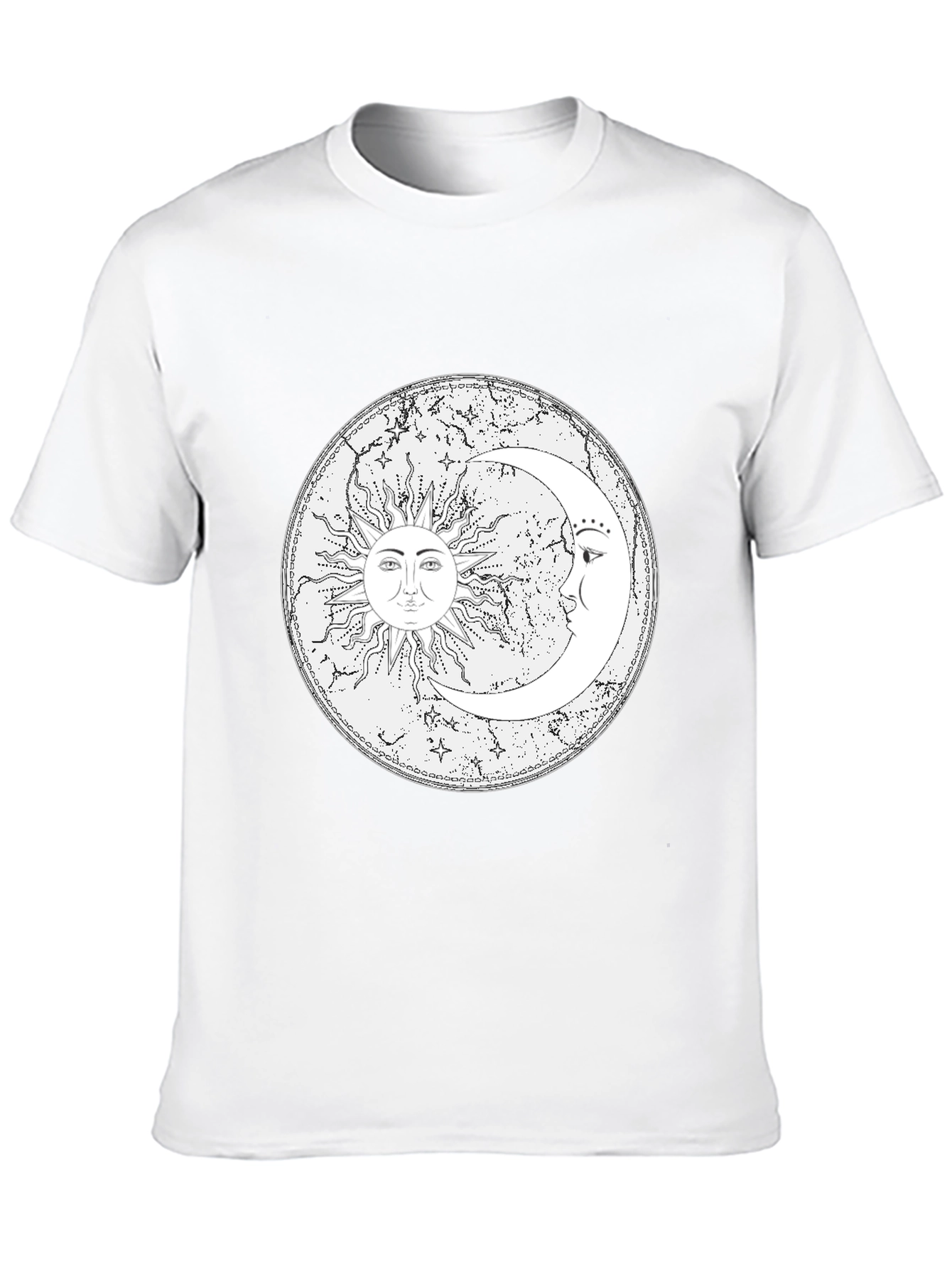 Sun & Moon Graphic Tee - Celestial Design