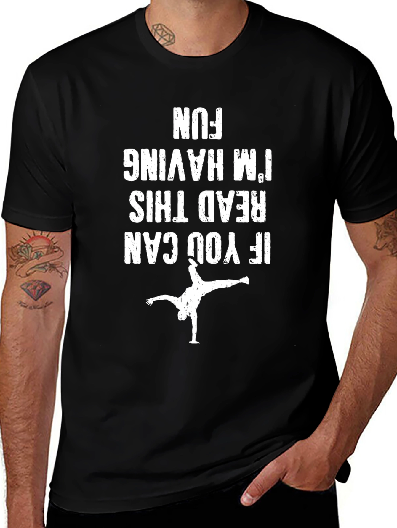 Funny Breakdance T-Shirt - If You Can Read This Im Having Fun