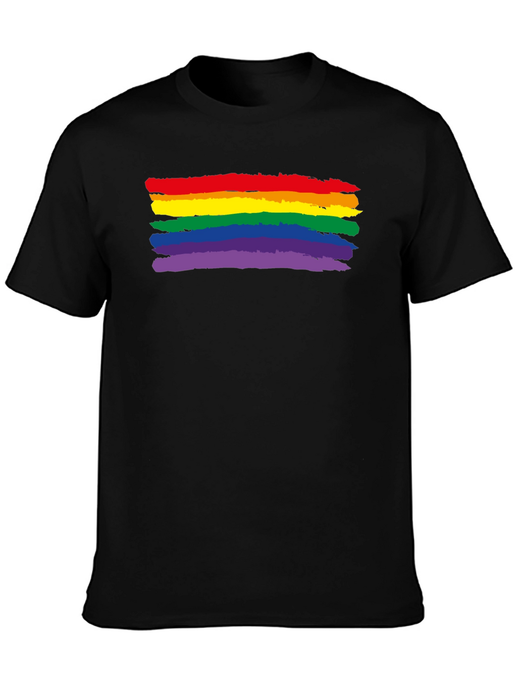 Pride Rainbow T-Shirt - Black Graphic Tee