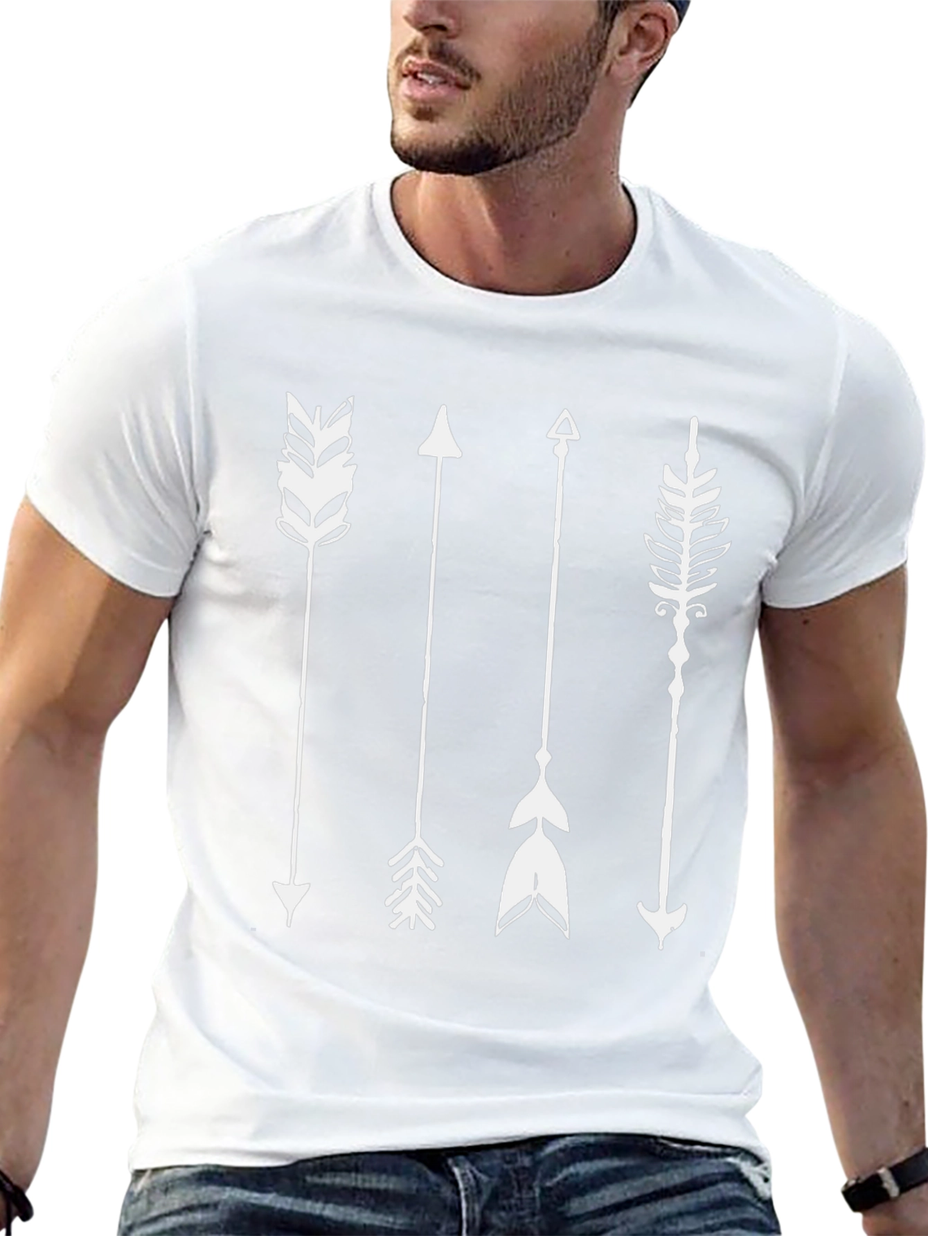 Mens Black Arrow Graphic T-Shirt