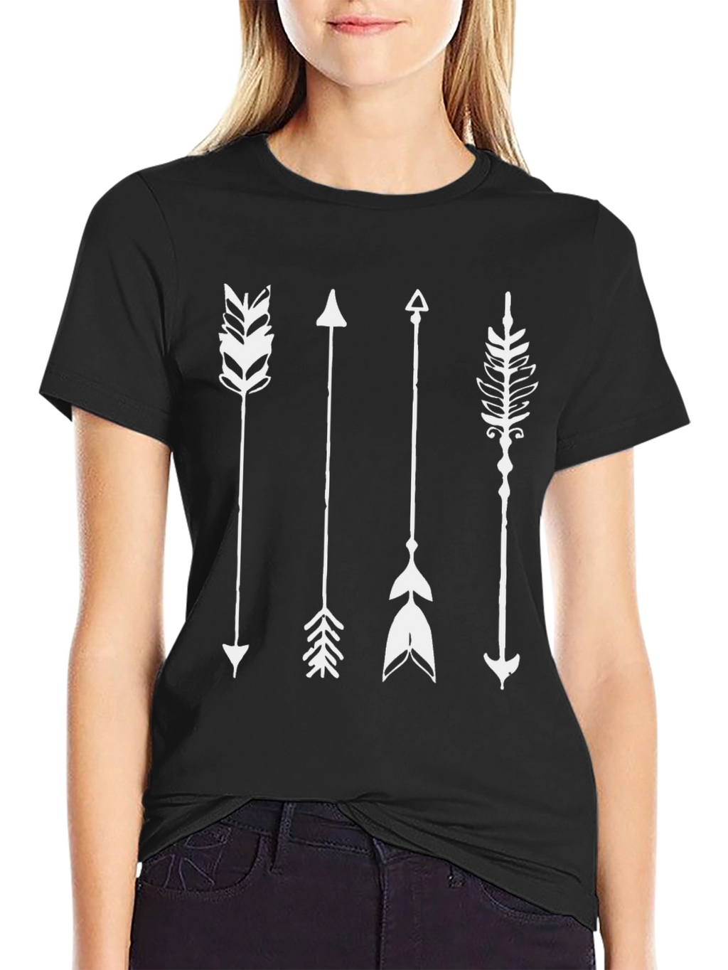 Mens Black Arrow Graphic T-Shirt