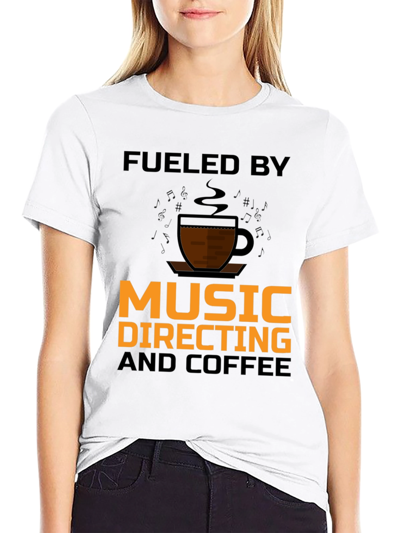 Music Directing & Coffee T-Shirt - Black