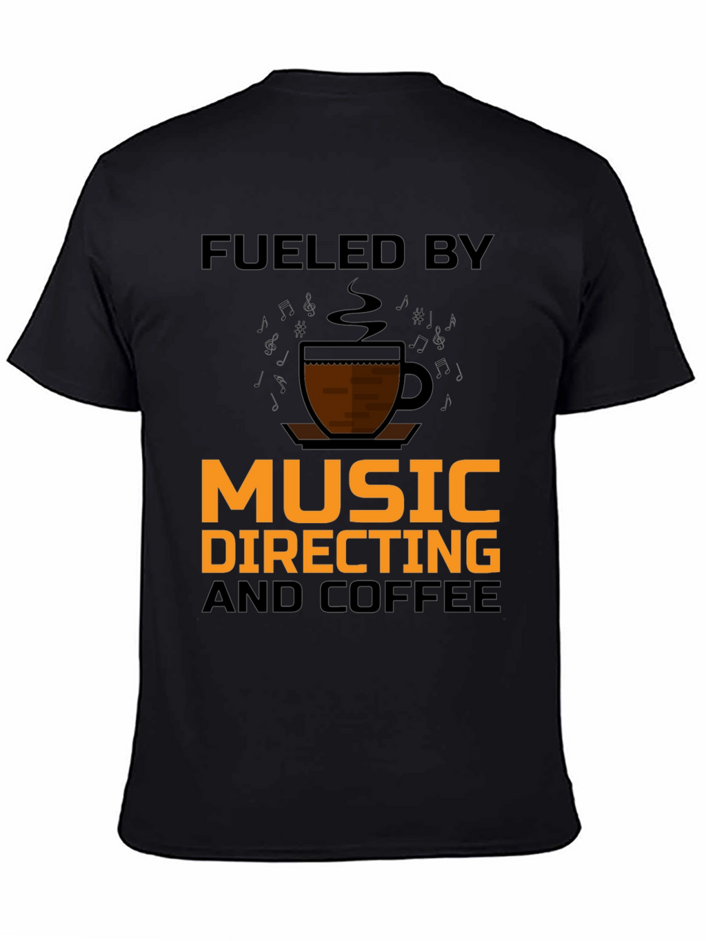 Music Directing & Coffee T-Shirt - Black
