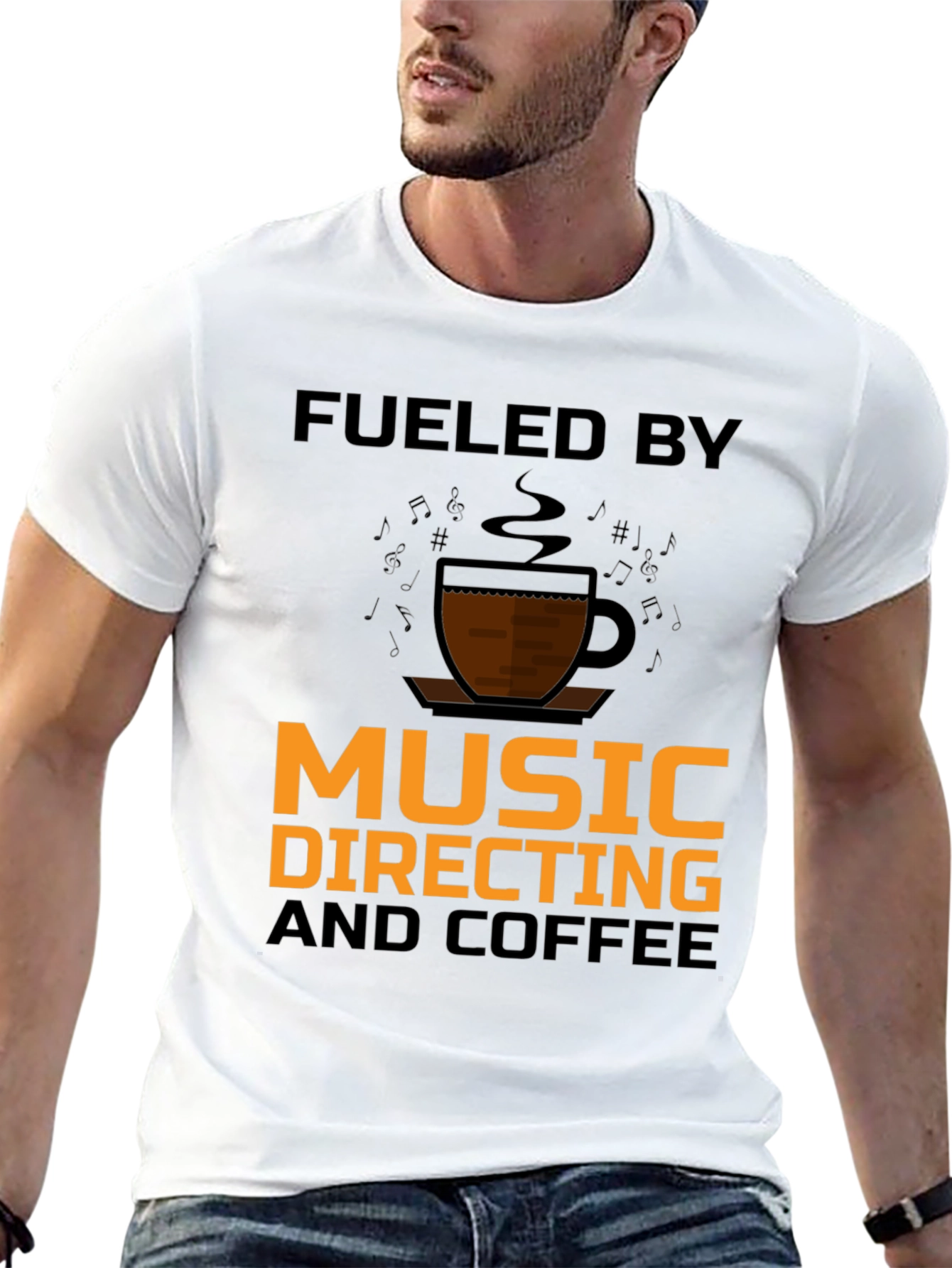 Music Directing & Coffee T-Shirt - Black