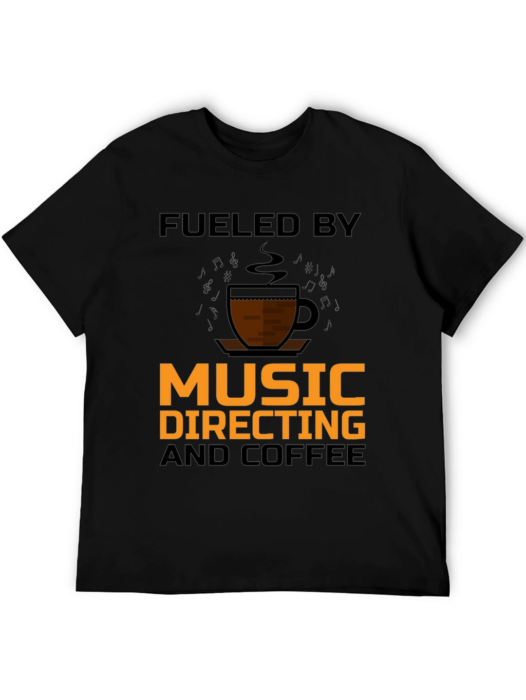 Music Directing & Coffee T-Shirt - Black