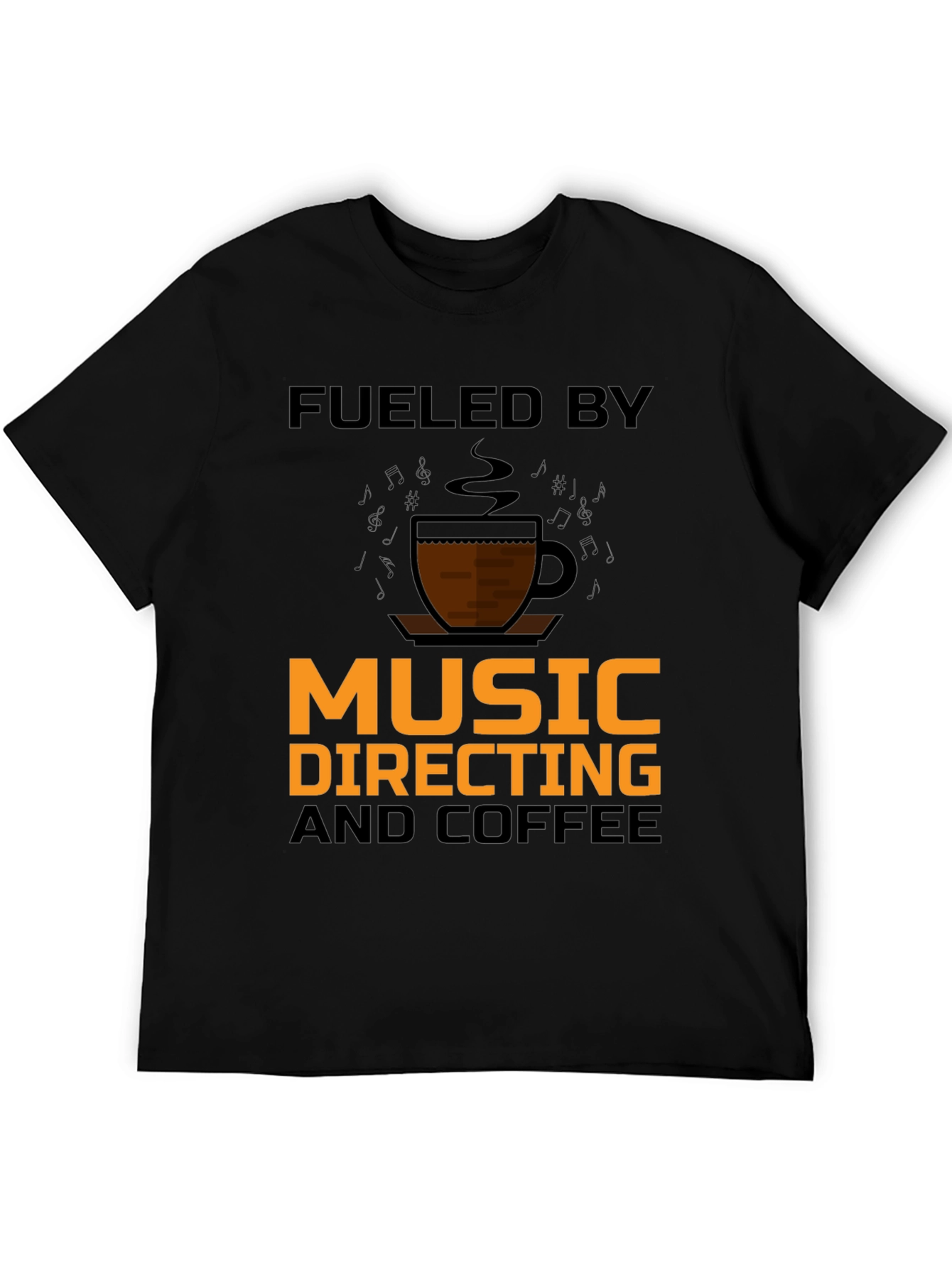 Music Directing & Coffee T-Shirt - Black