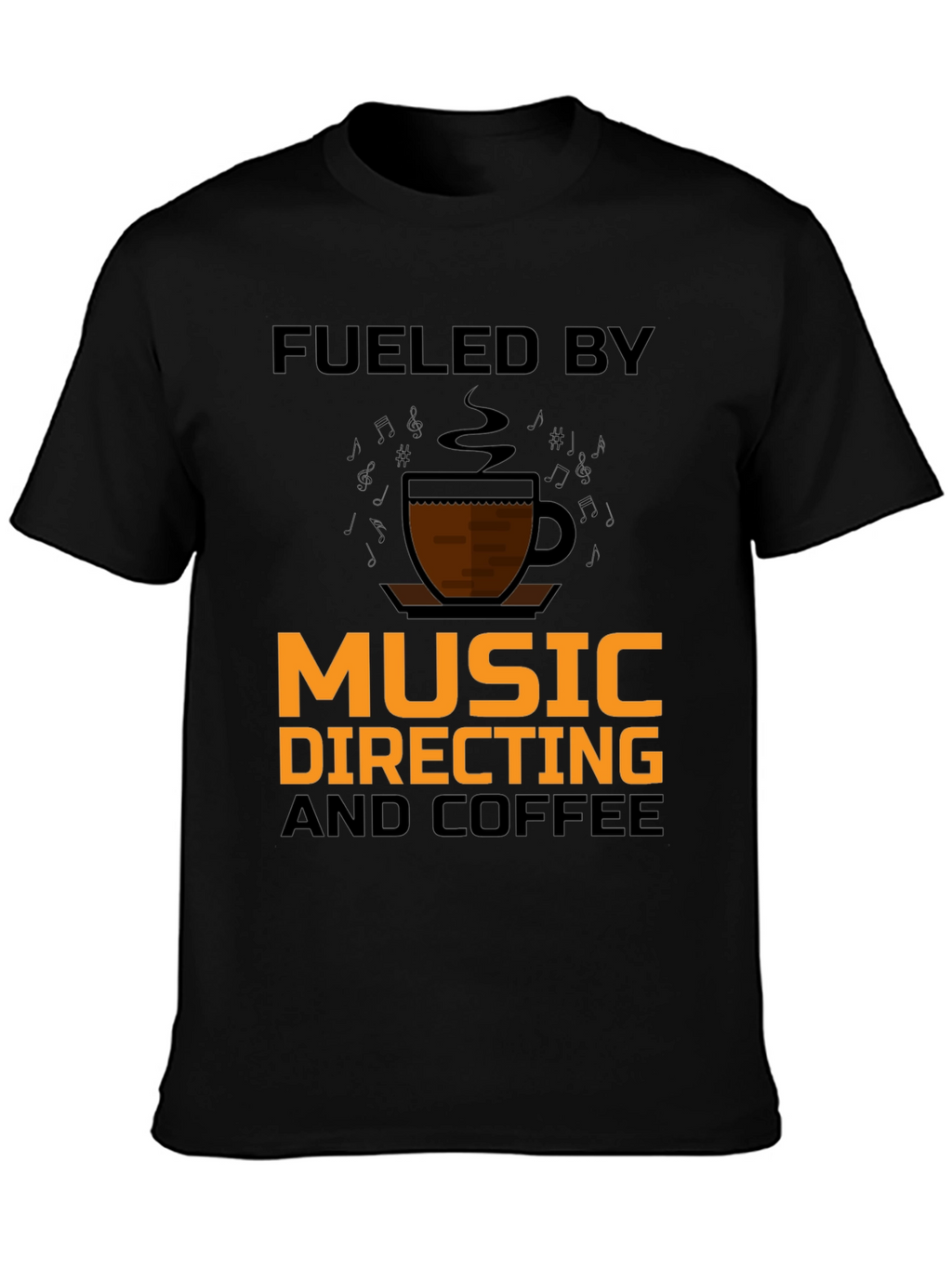 Music Directing & Coffee T-Shirt - Black