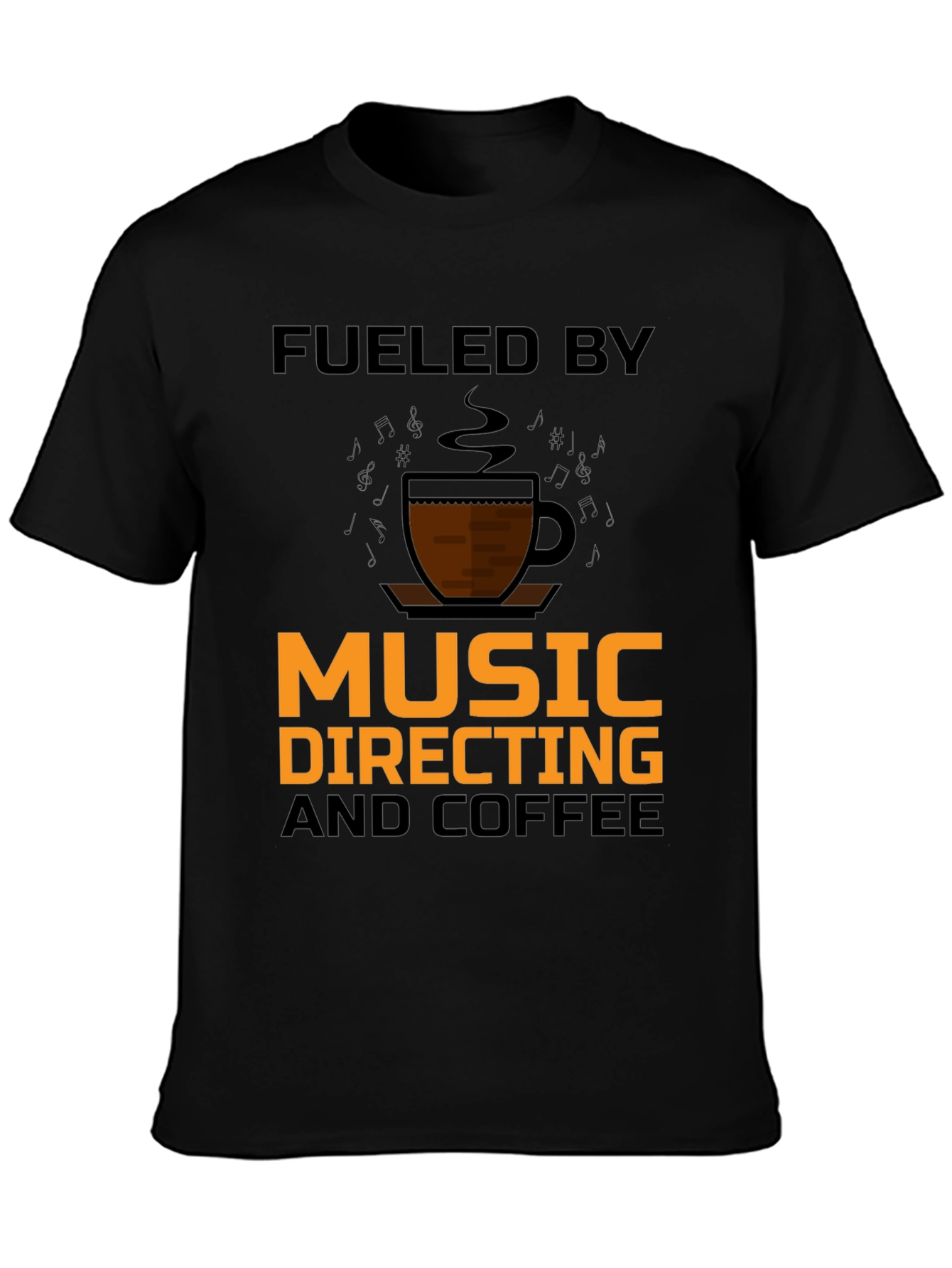 Music Directing & Coffee T-Shirt - Black