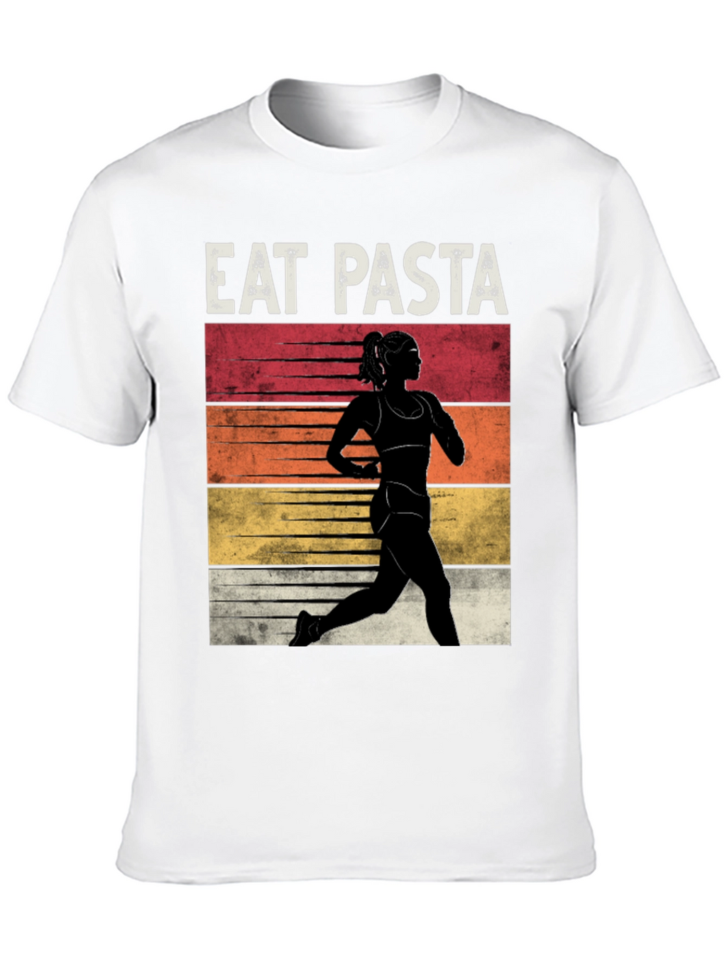 Eat Pasta Run Faster Black T-Shirt