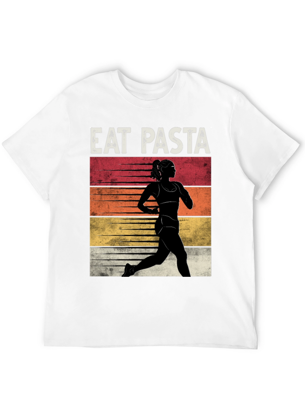 Eat Pasta Run Faster Black T-Shirt