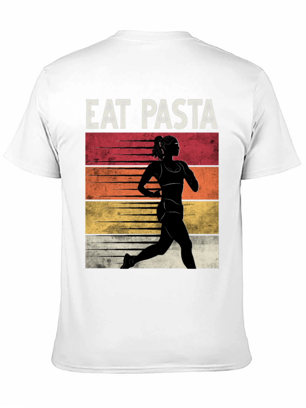 Eat Pasta Run Faster Black T-Shirt