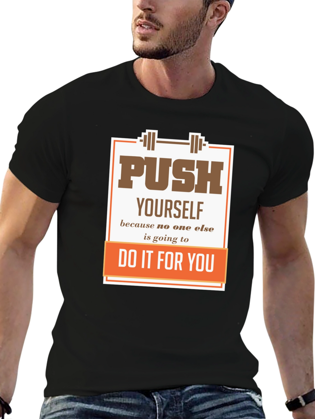 Motivational Gym T-Shirt: Push Yourself
