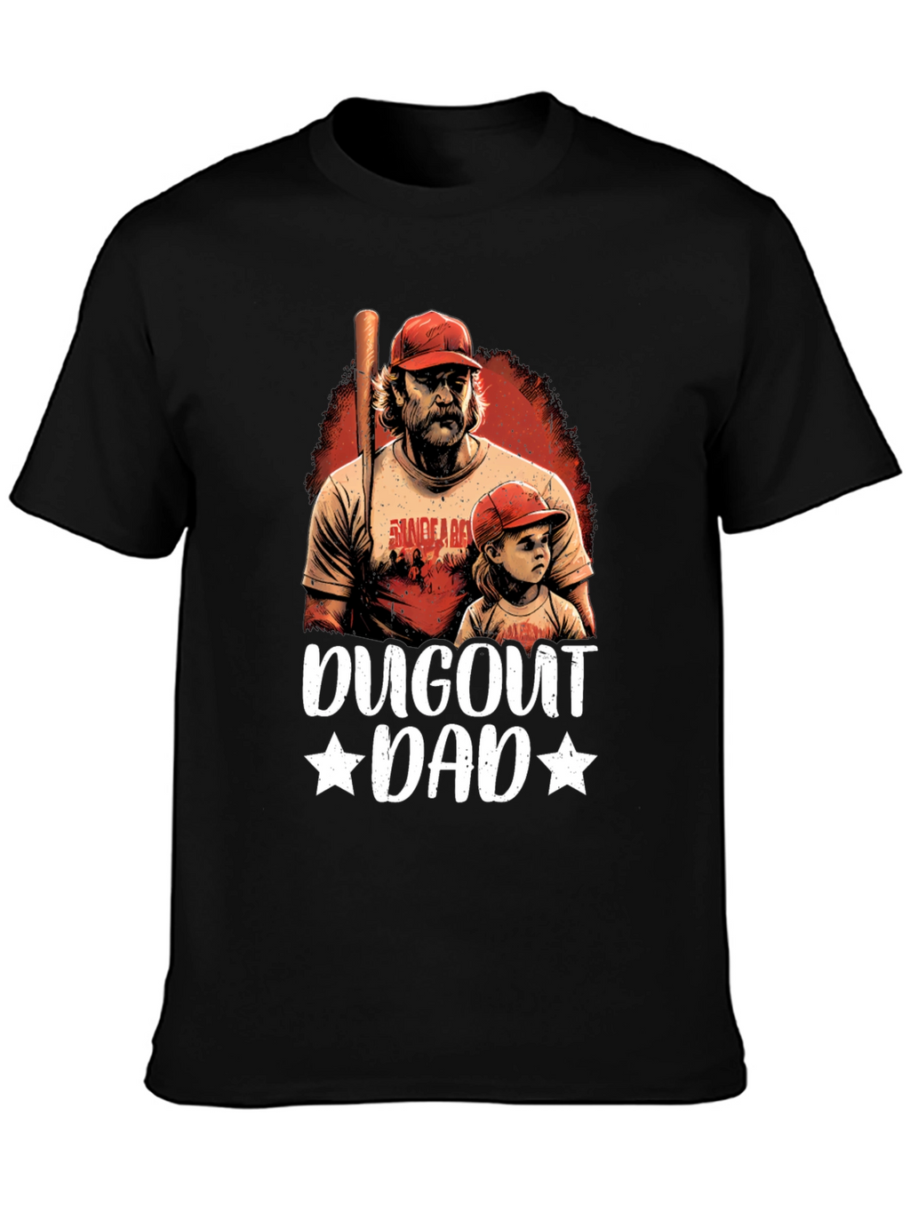 Dugout Dad Graphic Tee - Baseball Fan Apparel