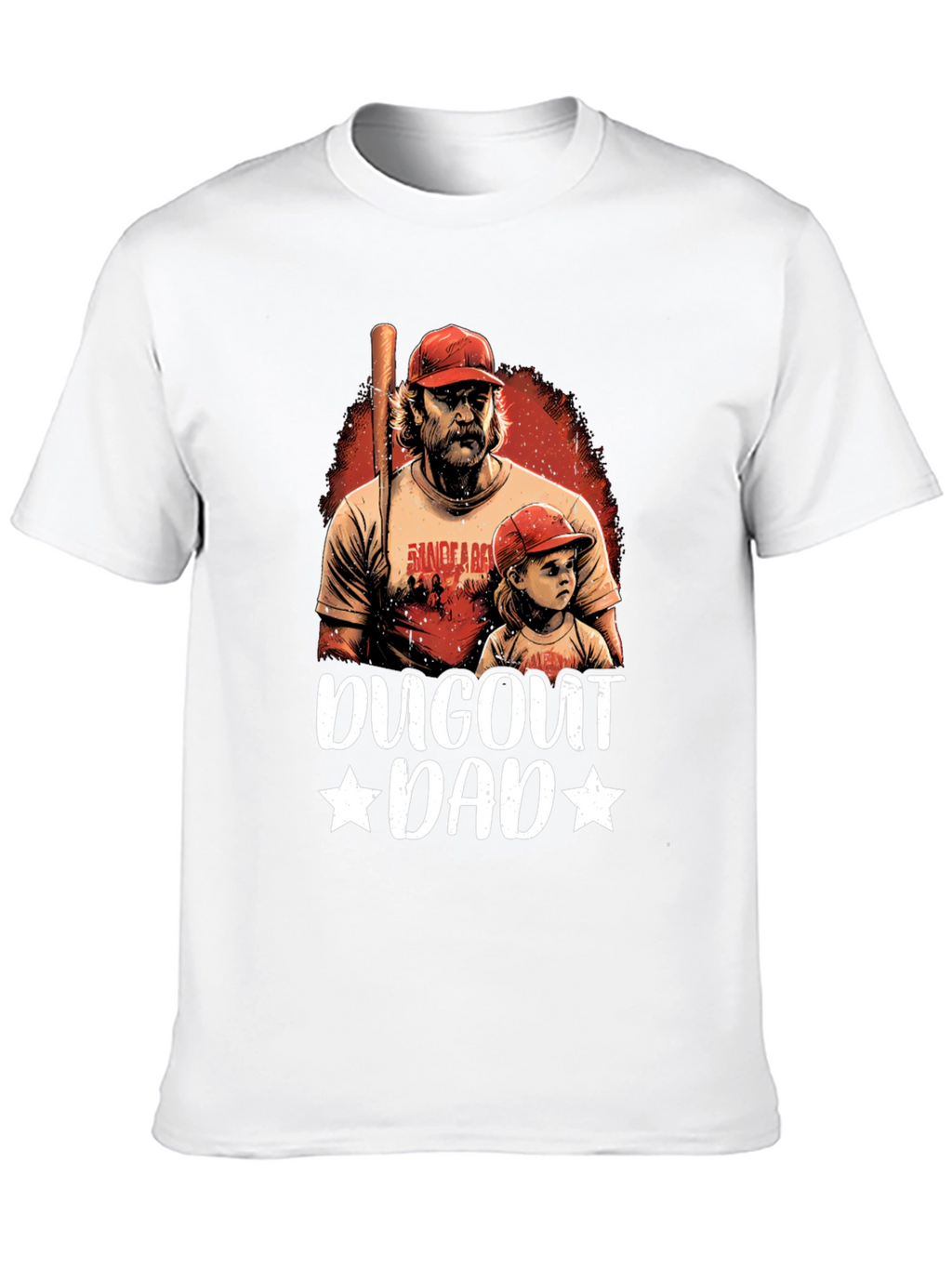 Dugout Dad Graphic Tee - Baseball Fan Apparel