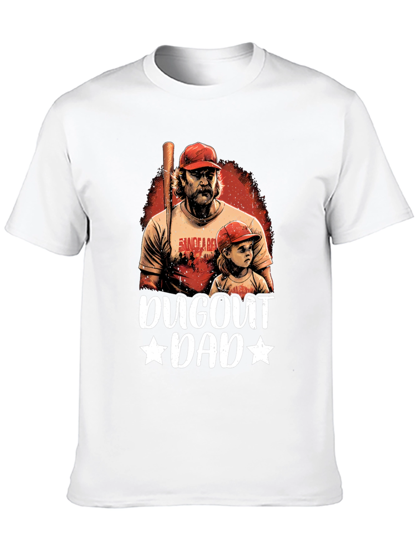 Dugout Dad Graphic Tee - Baseball Fan Apparel