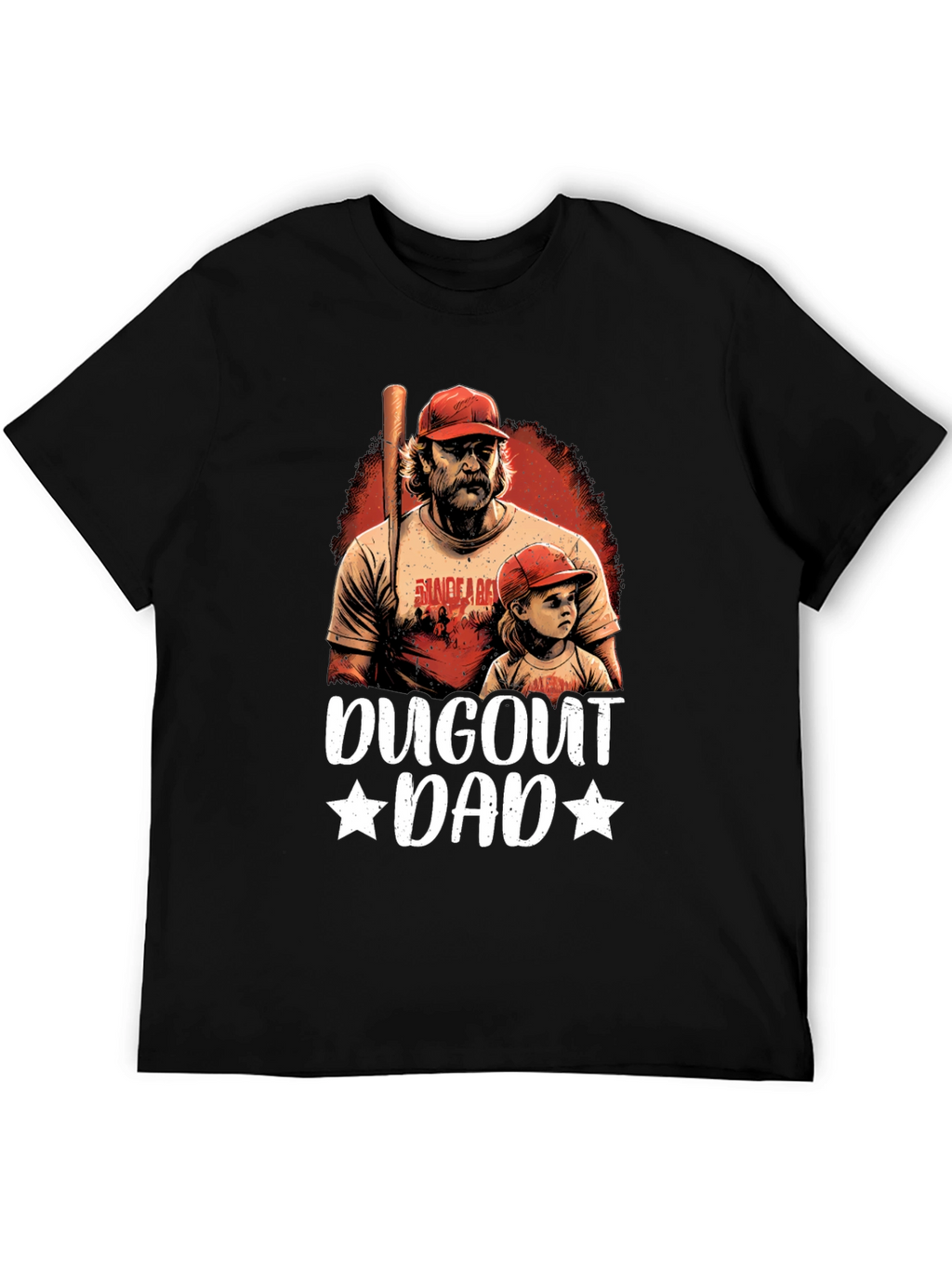 Dugout Dad Graphic Tee - Baseball Fan Apparel