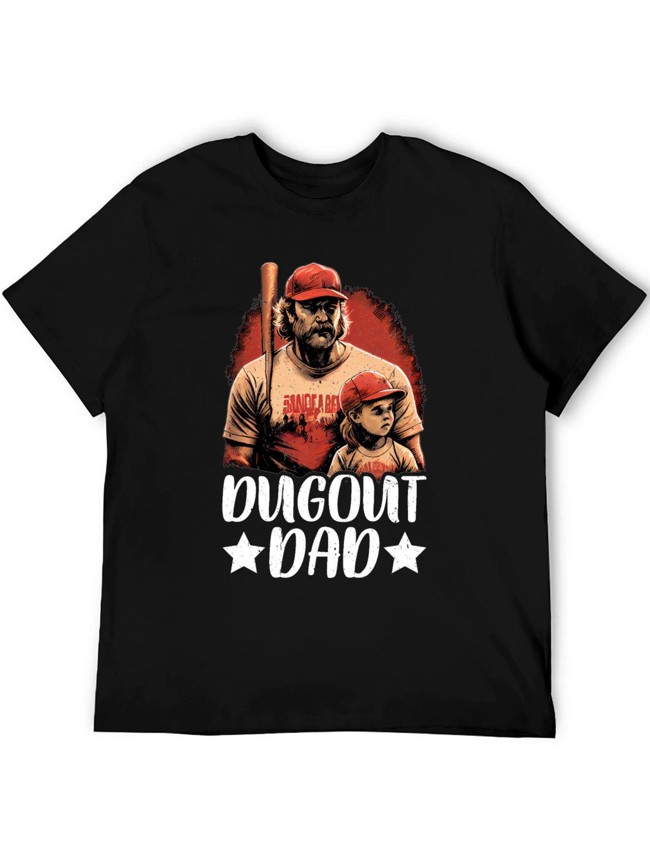Dugout Dad Graphic Tee - Baseball Fan Apparel