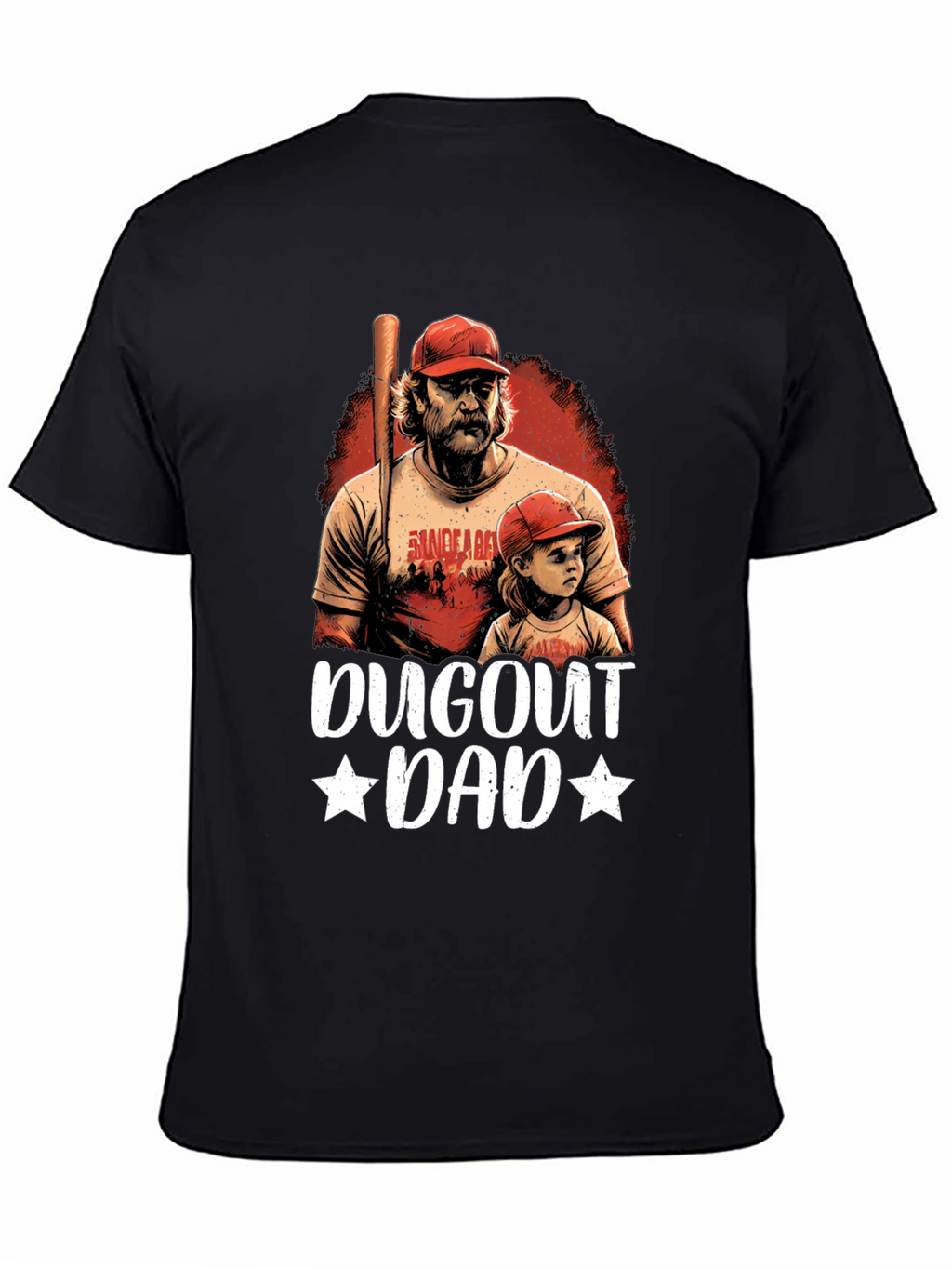 Dugout Dad Graphic Tee - Baseball Fan Apparel