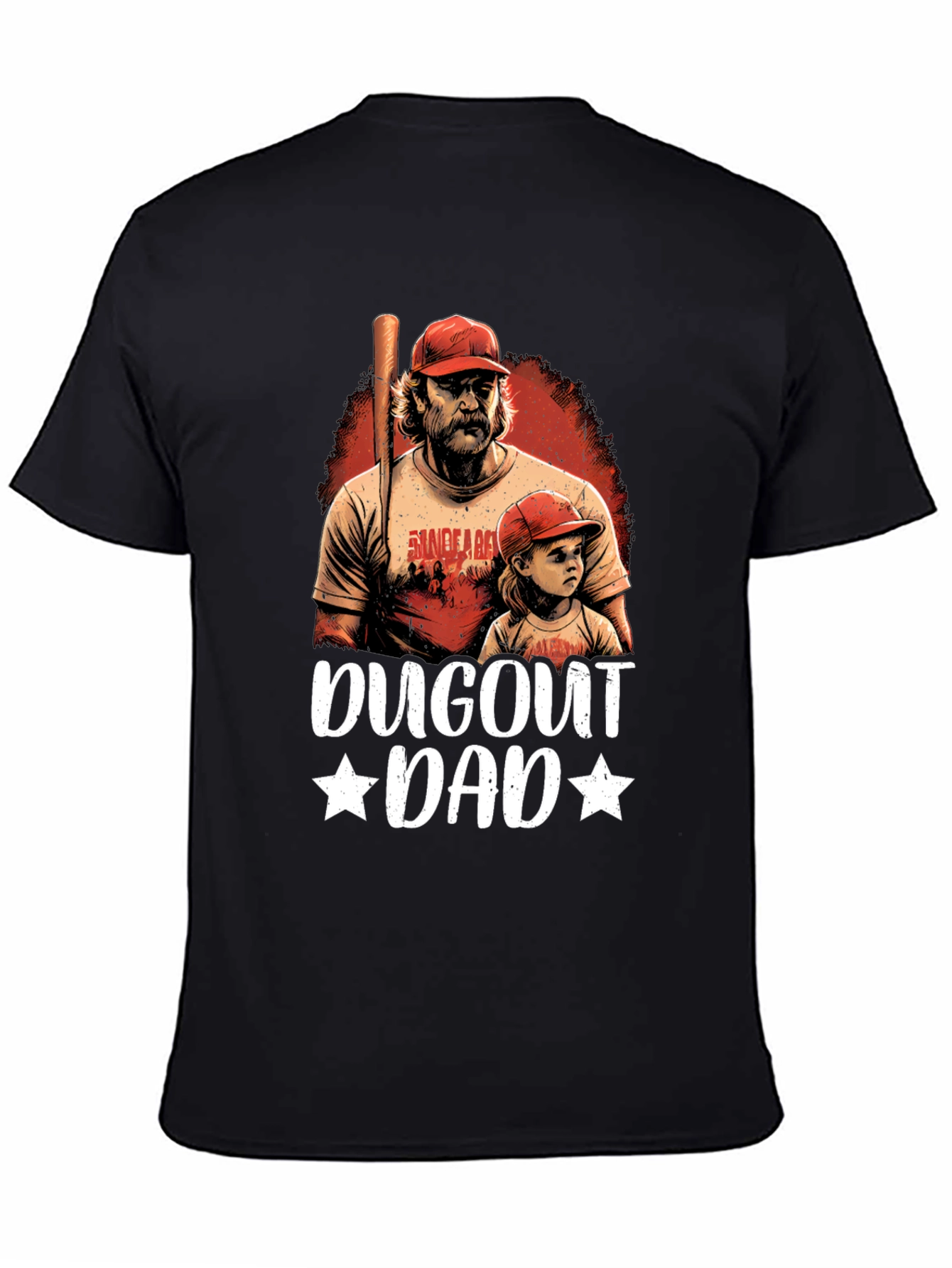 Dugout Dad Graphic Tee - Baseball Fan Apparel