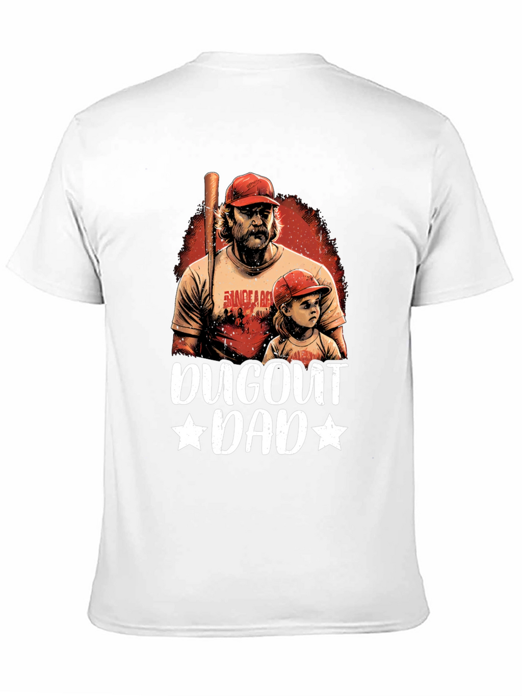 Dugout Dad Graphic Tee - Baseball Fan Apparel