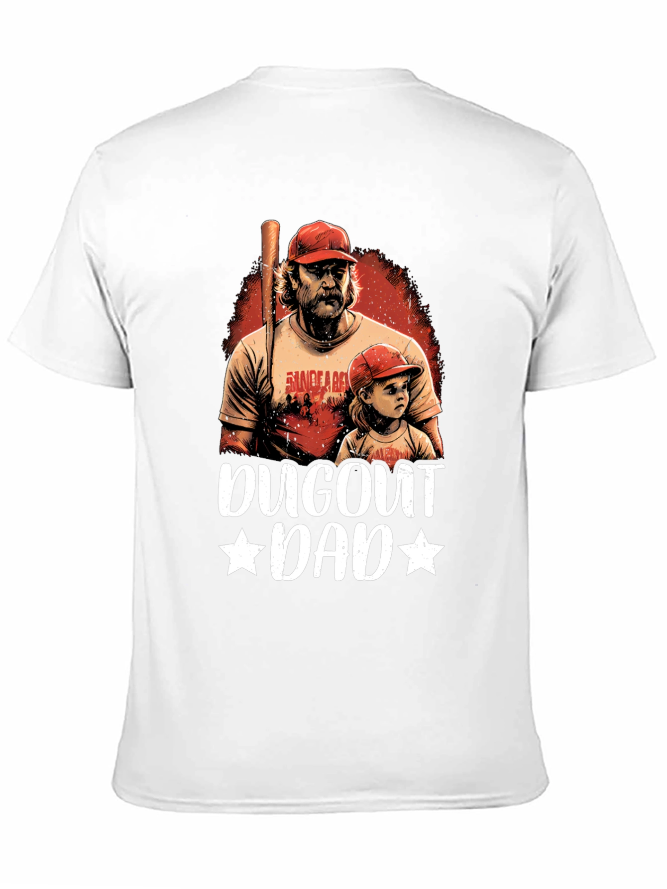 Dugout Dad Graphic Tee - Baseball Fan Apparel