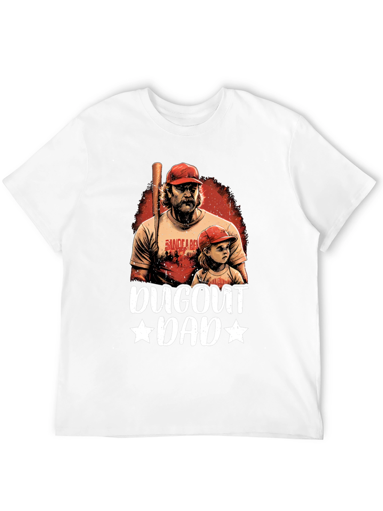 Dugout Dad Graphic Tee - Baseball Fan Apparel