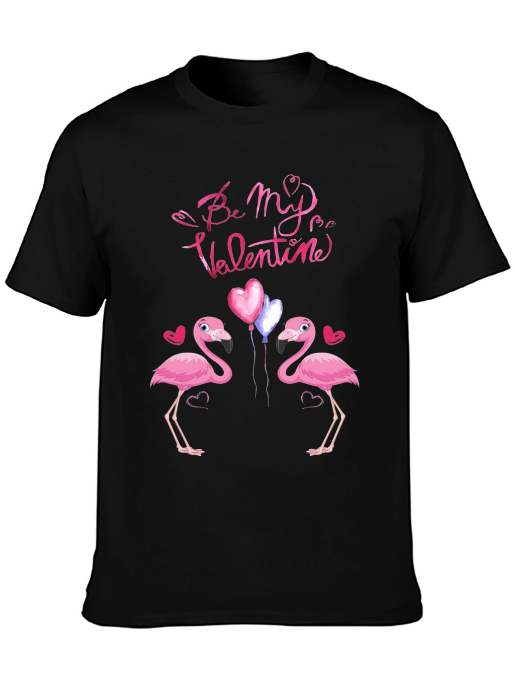 Flamingo Valentines Day Graphic T-Shirt
