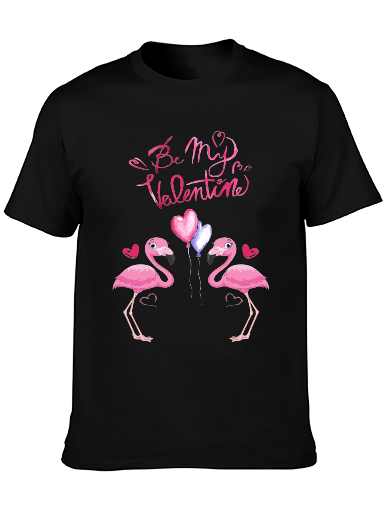 Flamingo Valentines Day Graphic T-Shirt