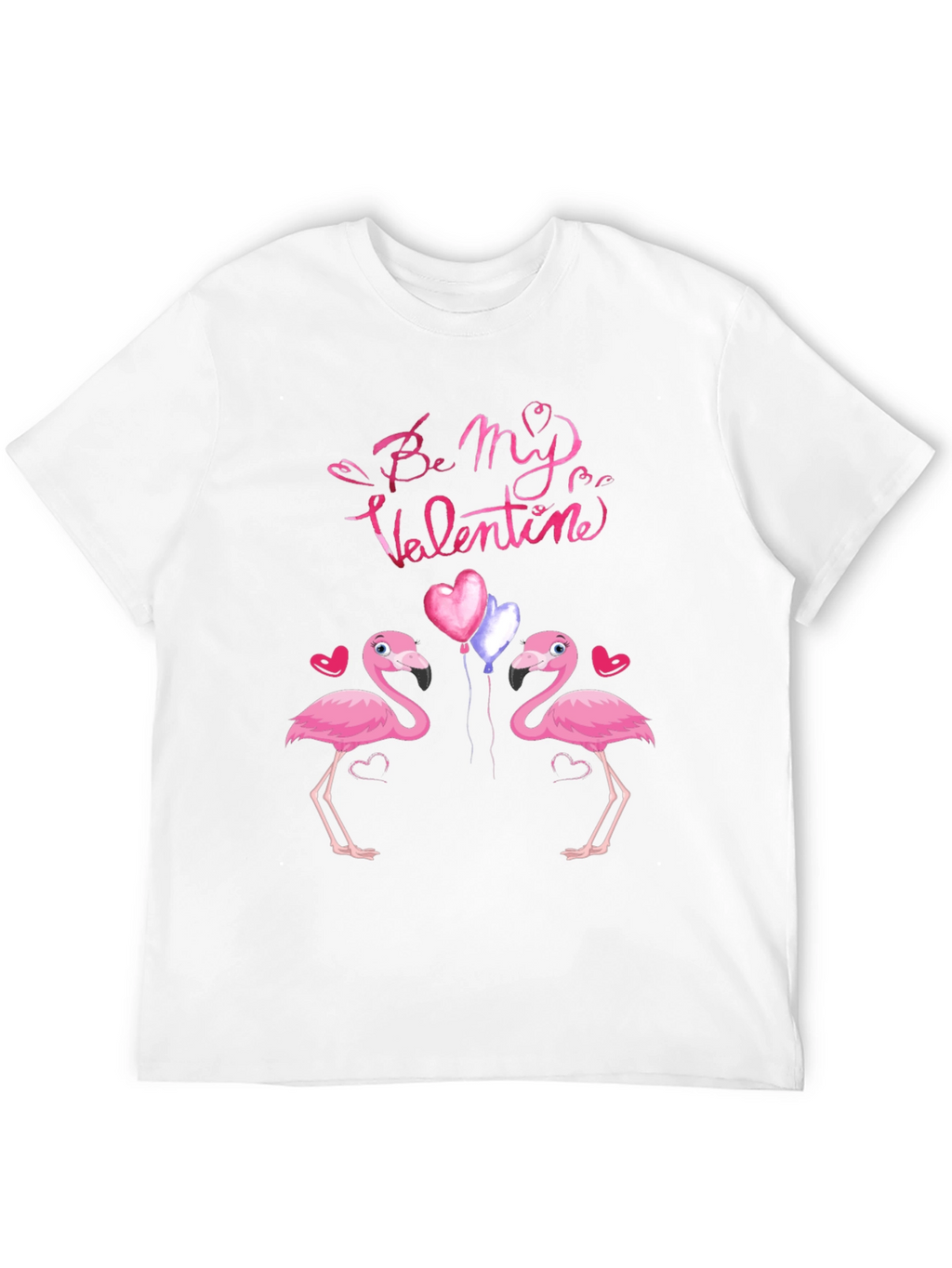 Flamingo Valentines Day Graphic T-Shirt