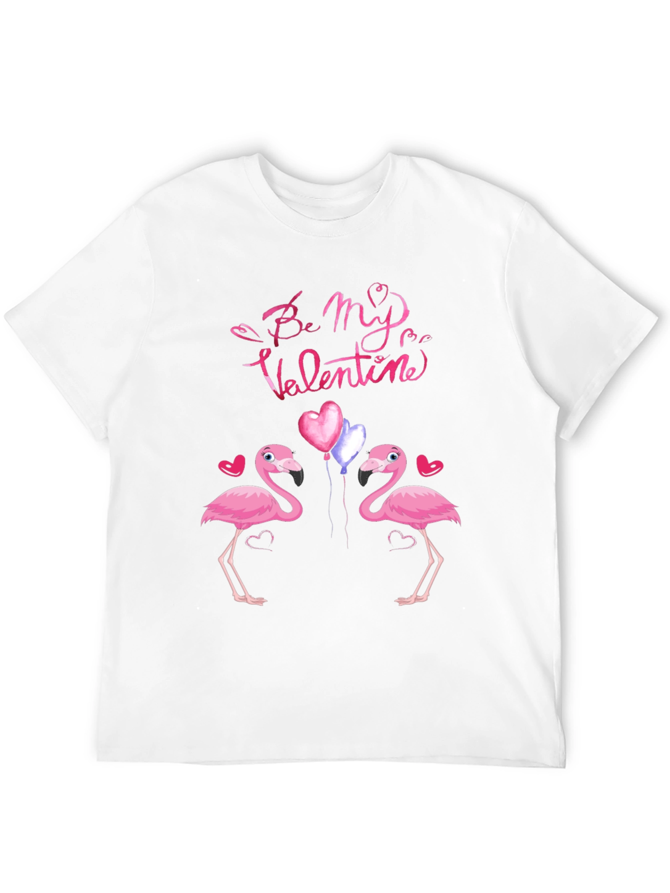 Flamingo Valentines Day Graphic T-Shirt