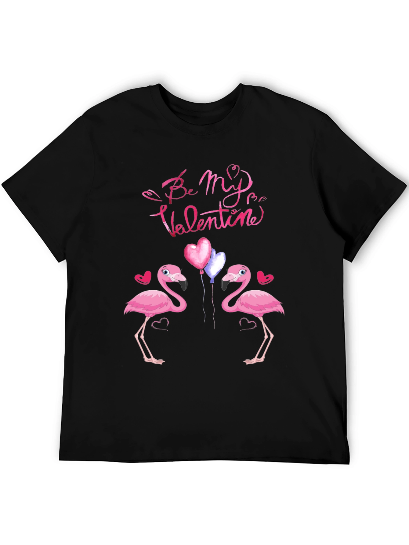 Flamingo Valentines Day Graphic T-Shirt