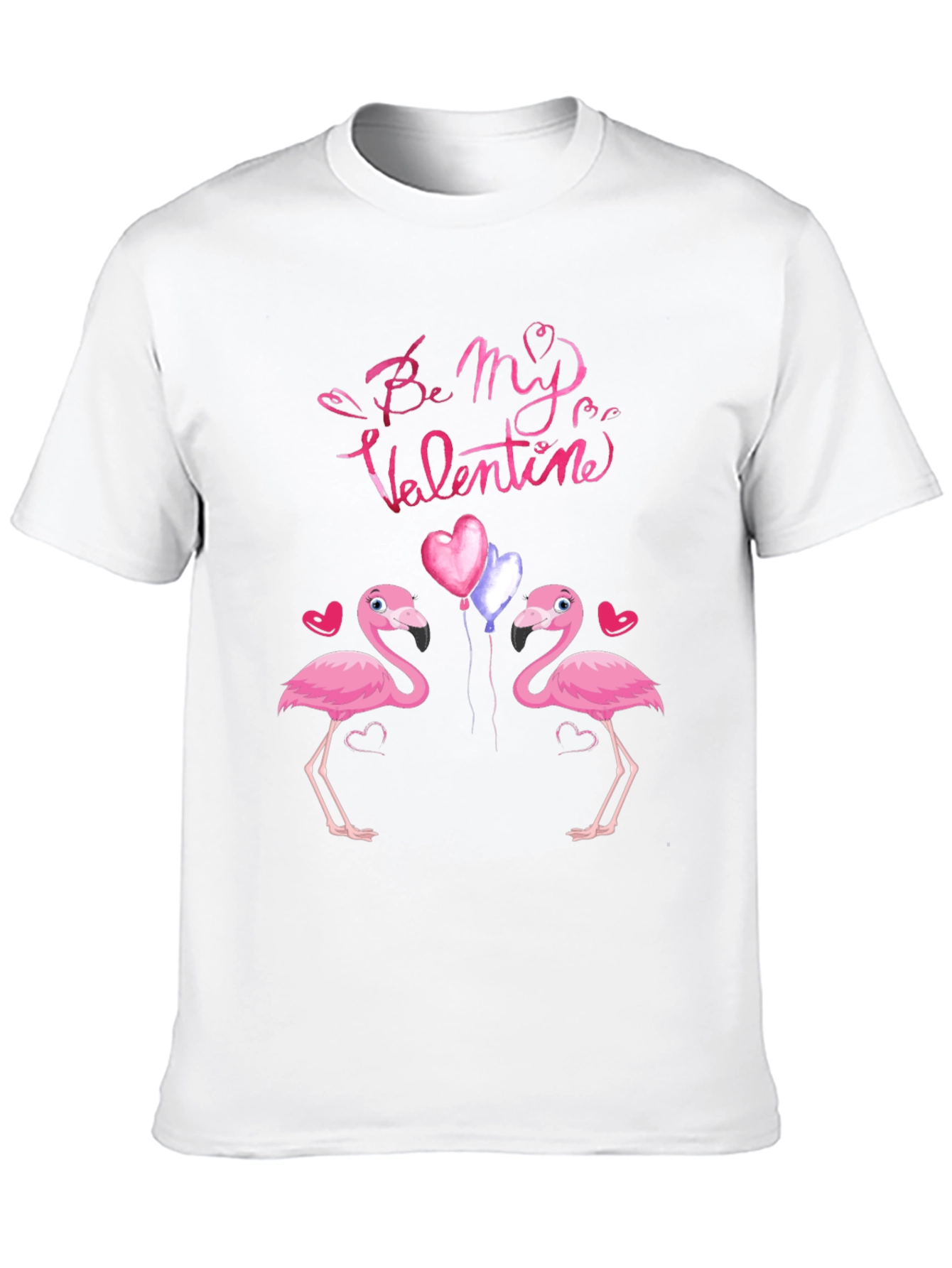 Flamingo Valentines Day Graphic T-Shirt