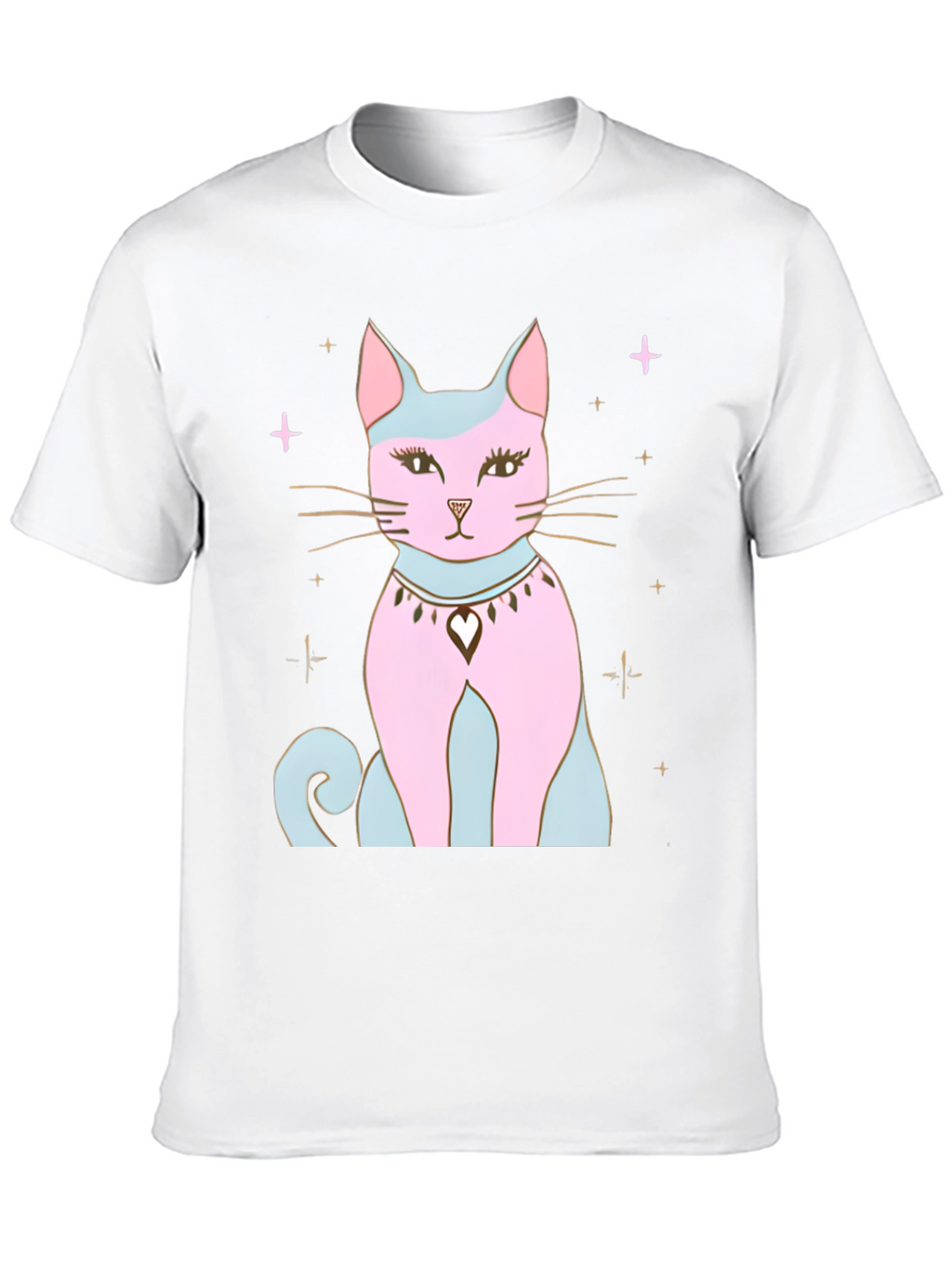 Mystical Cat Graphic Tee - Stylish Black T-Shirt