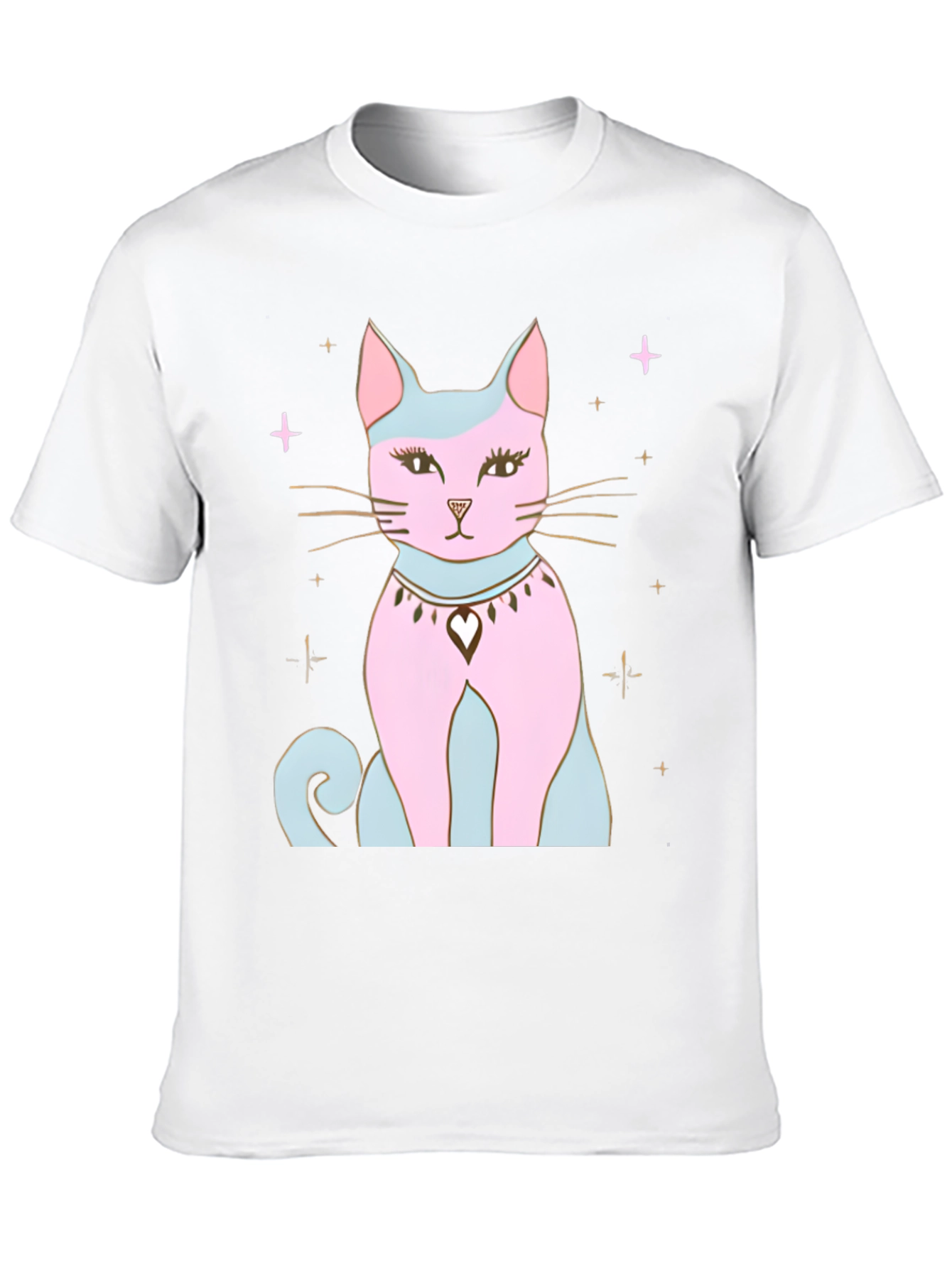 Mystical Cat Graphic Tee - Stylish Black T-Shirt