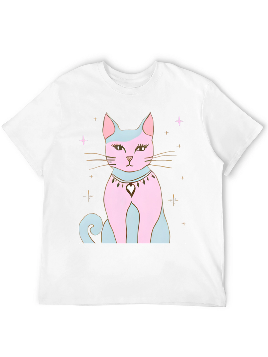Mystical Cat Graphic Tee - Stylish Black T-Shirt