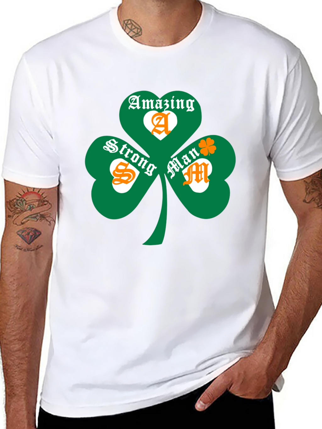 Amazing Strong Man Shamrock Tee
