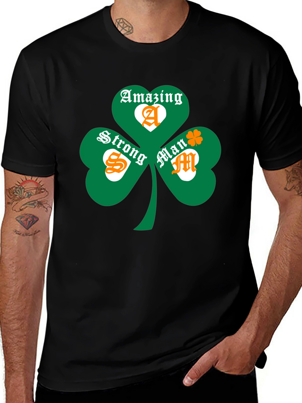 Amazing Strong Man Shamrock Tee