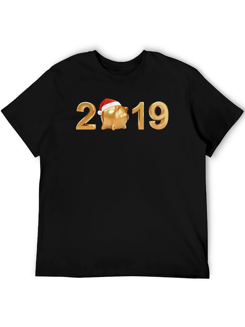Festive 2019 Piggy Bank Graphic Tee - Black