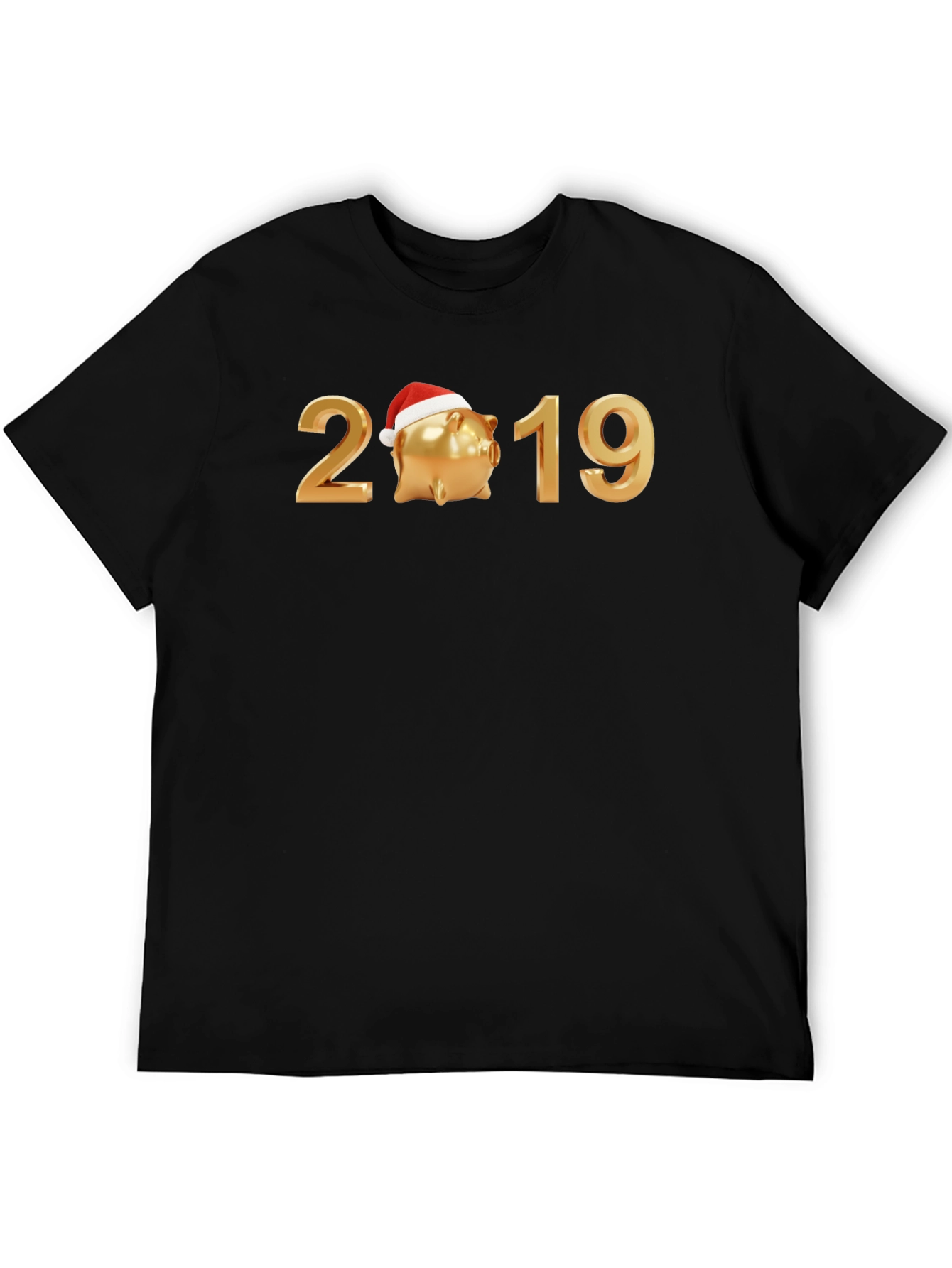 Festive 2019 Piggy Bank Graphic Tee - Black