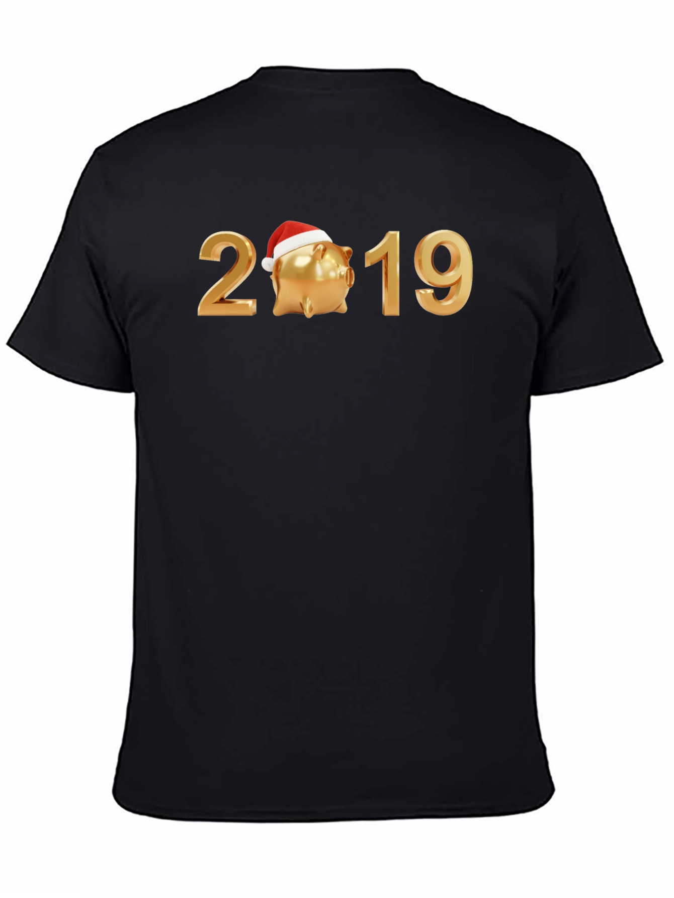 Festive 2019 Piggy Bank Graphic Tee - Black